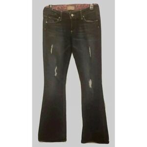 PAIGE Bell Canyon Denim Premium Jean Mid Rise Bootcut Flare Distressed Size 27